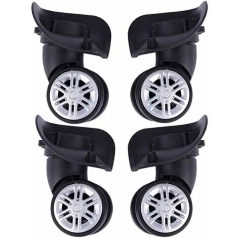 Roues De Valise De Rechange Pour Bagages Universelle Remplacement De La Roue Roulettes Valise De Voyage Bagages Valise Roue Gauche Et Droite Ensemble D'Accessoires De Réparation 2 Paire (1/5)