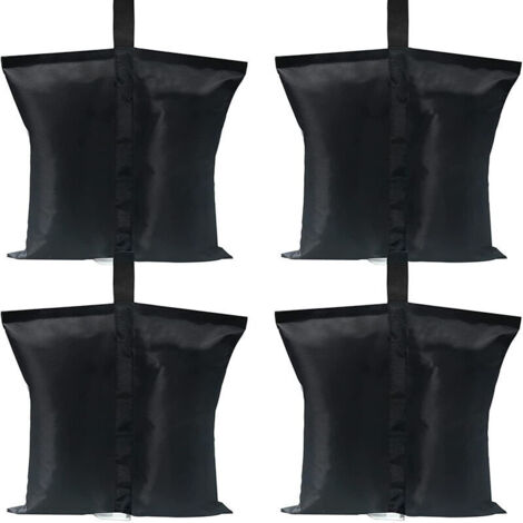 Lot de 4 sacs de poids de qualité industrielle pour tonnelle pliante, Tente pliante extérieure contrepoids sac de pied tente à quatre coins,Noir,, (1/5)