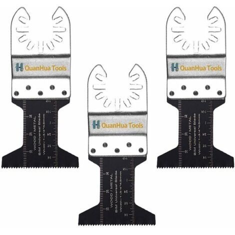 Lot d'accessoires pour outil multifonction - 3 pièces - universel pour outils multifonctions oscillants - bois, plaque de platre, plastique, métal (1/5)