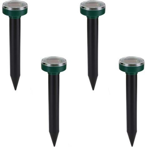 Répulsif taupe solaire 4-Pack Répulsif taupe ultrasonique Chasse taupe solaire intelligente Combine les sons et le chargeur solaire étanche pour le jardin extérieur (1/5)