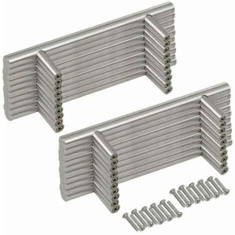 20PCS Poignée Baton De Porte T- Bar Cuisine Porte Poignées Entraxe 192 mm (1/4)
