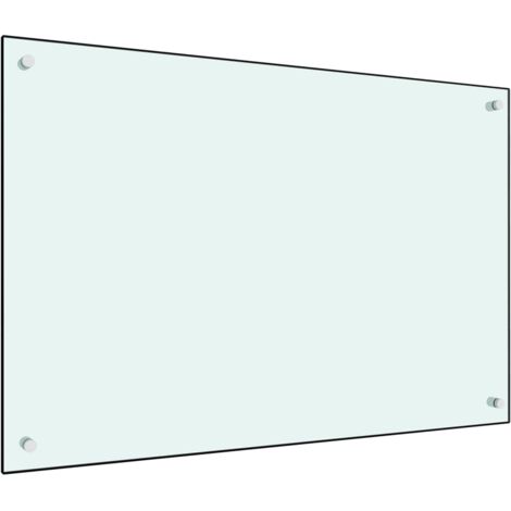 Dosseret de cuisine fond de hotte 90x60 cm – Verre trempé résistant à la chaleur – Protection anti-éclaboussures – Facile à nettoyer – - NSME7396 (1/4)