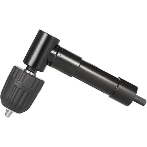 Mandrin sans clé 0,8-10 mm, adaptateur de perceuse d'angle 90o avec extension d'arc d'outil, accessoire de perceuse d'angle ABS + aluminium + acier (1/5)