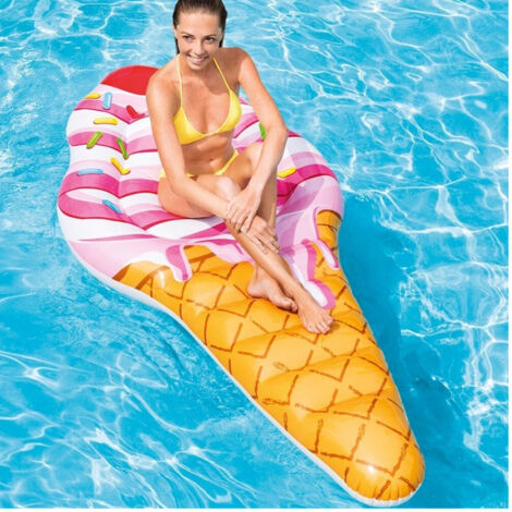Materassino Isola Gonfiabile Cono Gelato In Pvc Mare Piscina 224x107cm (1/3)