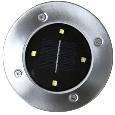 ZOLGINAH 1PCS Lampe Solaire Extérieur Jardin, Spot Solaire Extérieur Encastrables 4 Perles LED au Sol Éclairage Blanche Chaude Étanche IP65 Décoration pour Chemin Terrasse Pelouse Cour Allée (1/5)