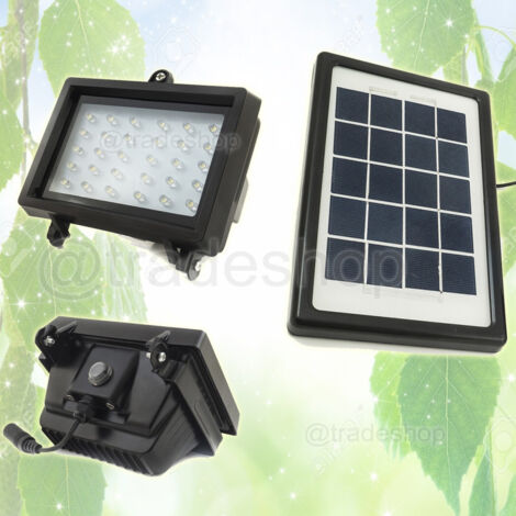 Projecteur Solaire 30 Led Avec Panneau De Batterie Rechargeable Ip65 3 W 5 V (1/4)