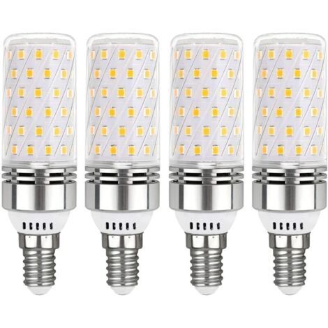 Ampoule E14 Mais LED 12W Blanc Froid 6000K, 1450LM, Équivalent Halogène E14 100W, 360° Lumiere, AC 220V, Ampoule E14 LED Mais pour Éclairage Intérieur, non-dimmable, lot de 4 (1/5)
