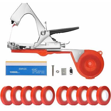 Pince à Lier pour Vigne,Machine à Taper Nouer Branches, pour Tomates Vignobles Arbres Fruitiers Légumes Fleurs Plantes, Outil de Jardinage à Attacher Branche - Tying Tape Tool (1/5)