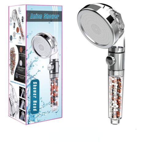 Pommeau Douche Haute Pression Pomme de Douche Anti Calcaire Filtrant,Douchette Économie d'Eau Universelle de Massage De Douche Convient à Salle De Bain(pomme de douche simple) (1/5)