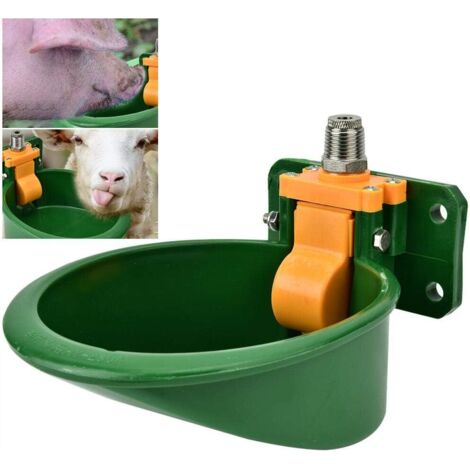 Abreuvoir automatique pour bétail – 23x16x6,5 cm – Plastique durable – Approvisionnement en eau potable pour chevaux, chèvres, vaches, chiens – (1/5)