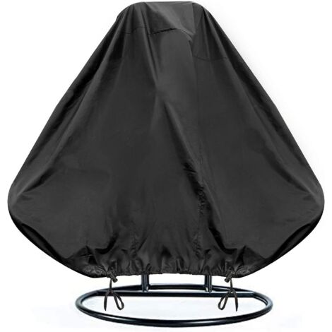 Housse de Chaise Œuf, Housse de Chaise Suspendue de Patio Imperméable Anti-déchirure 210D Tissu Oxford Robuste Coupe-Vent, Anti-UV Rotin Osier Housse de Chaise (232 x 200cm) (1/5)