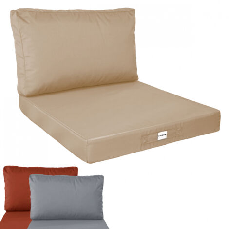 Linxor – Coussins déhoussables pour salon de jardin – 50 x 50 cm – Polyester Oxford 180 gr/m² – Épaisseur 8 cm – Certifié OEKO-TEX® (1/4)