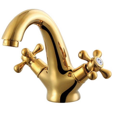 Robinet salle de bain Melangeur lavabo en laiton Or antique robinetterie vasque Mono (1/5)