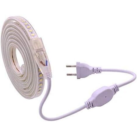 Ruban LED 2M étanche IP65 220V – Lumière bleue – Installation directe 220V – Éclairage intérieur et extérieur – Décoration moderne – Denuotop (1/4)