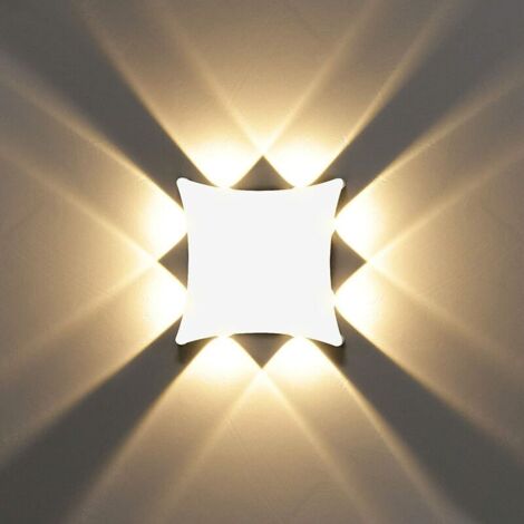 8W Moderne Applique Murale LED Lampe Murale Imperméable IP65 Aluminium Lampe de Mur LED Intérieur Extérieur pour Salle de Bains Salon Chambre à Coucher Couloir Escalier Entrée Porche - Lumière chaude (1/5)