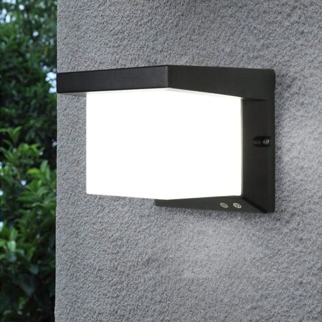 8W (modèle à détection radar), 707 Applique murale extérieure LED étanche IP65 Aluminium éclairage pour balcon, jardin, porche, passage, patio, lumière blanche 6000-6500K (1/5)