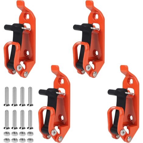 4 X 17-40mm Support de Montage de Lumière Ajustable Pinces de Toit en Métal et Caoutchouc Universelle Pince de Tube de Barre Support Barre Led Kits de Pince de Barre Support de Pelle Orange (1/5)