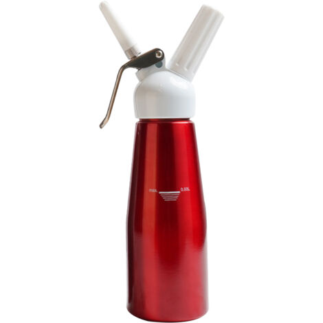 Distributeur de crème 500 ml, siphon à crème professionnel en aluminium avec 3 buses pour chantilly, crèmes et sauces