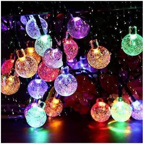 ZOLGINAH Guirlande Lumineuse Solaire d'Extérieur 50 LED 7m 8 Modes Solaires, Etanche, pour Extérieur/Intérieur, Eclairage pour Jardin, Arbres, Terrasse, Noël, Mariages, Fêtes (Couleur) (1/5)