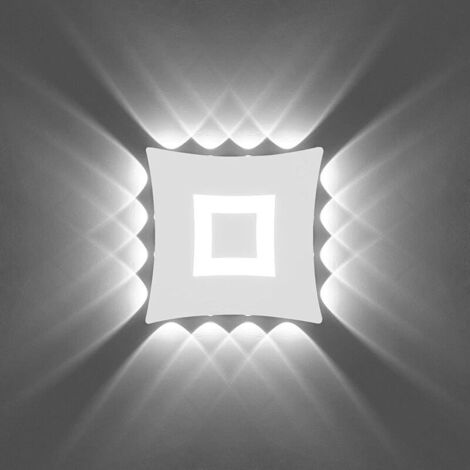 22W Moderne Applique Murale LED Lampe Murale Imperméable IP65 Aluminium Lampe de Mur LED Intérieur Extérieur pour Salle de Bains Salon Chambre à Coucher Couloir Escalier Entrée Porche - lumière blanch (1/5)