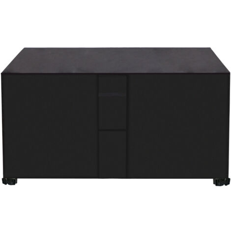 Noir Housse de Table Jardin Rectangulaire Housse Salon de Jardin Imperméable, 420D Anti-UV Housse de Protection Salon Bache Table Exterieur Avec PoignéE de Transport Et FenêTre de Ventilation—15015075 (1/5)