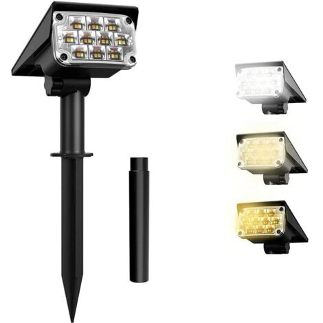 20 LED Lampe Solaire 3000K-6000K Lumiere Solaire Exterieur Lampe Solaire Jardin avec IP65 étanche Sans Fil Spot Solaire Projecteur Solaire Applique Murale Éclairage de Sentiers(1pack) (1/5)