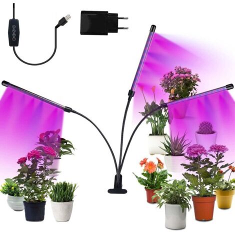 Lampe de Plante 30W【Nouvelle Version】 Lampe de Croissance 6 Niveaux Dimmable & 3 Modes de Minuterie, LED Lampe Horticole avec Cou de Cygne Réglable 360° pour Plantes, Fleurs et Légumes Intérieur - Ave (1/5)