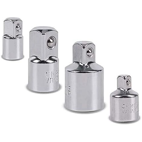 Adaptateur de douille à cliquet 4 pièces Adaptateur de douille à cliquet 1/2 à 3/8-3/8 à 1/2-1/4 à 3/8-3/8 à 1/4 Réducteur de douille pour douilles et embouts (1/5)