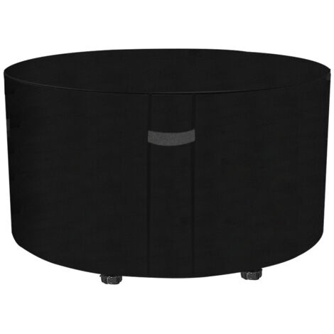Housse de protection pour table ronde de jardin – Imperméable – Tissu Oxford 120 gr/m² – Ø188 x 84 cm – Cordon élastique ajustable – Denuotop (1/5)