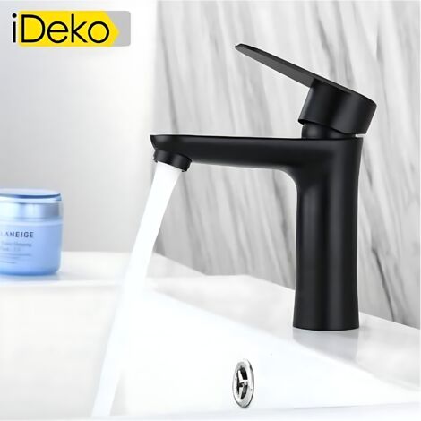 iDeko® Robinet de lavabo de haut qualité famille moderne en laiton céramique mitigeur robinet salle de bain (1/4)