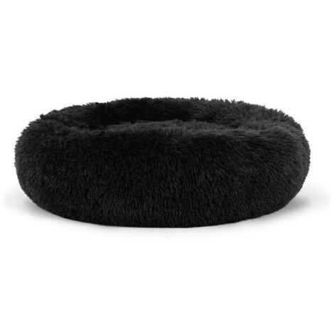Lit Moelleux Rond Pour Chat Et Chien Extra Large Lavable Avec Coussin Corbeille et panier pour chien 100x100cm Gris (1/4)