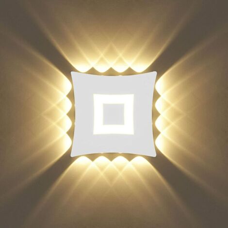 22W Moderne Applique Murale LED Lampe Murale Imperméable IP65 Aluminium Lampe de Mur LED Intérieur Extérieur pour Salle de Bains Salon Chambre à Coucher Couloir Escalier Entrée Porche - Lumière chaude (1/5)