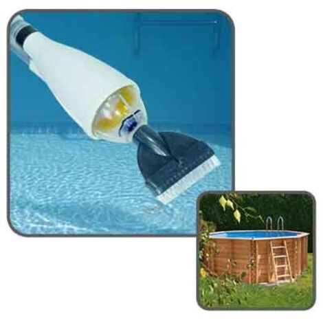 Linxor – Balai aspirateur piscine avec manche télescopique étanche IP65 – Tuyau 5m et 2 têtes d'aspiration fournies – Kit d'entretien piscine (1/4)