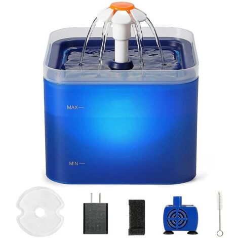 Fontaine pour chat avec lumière LED 67oz/2.0l Fontaine à boire pour chat à filtre automatique ultra silencieux,Y (1/3)