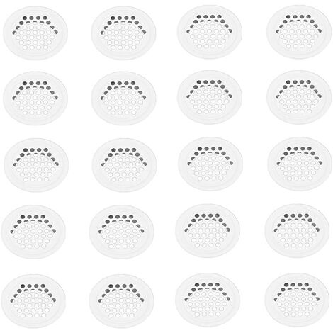 Lot de 20 grilles de ventilation rondes en acier inoxydable de 35 mm pour meubles de cuisine (1/5)