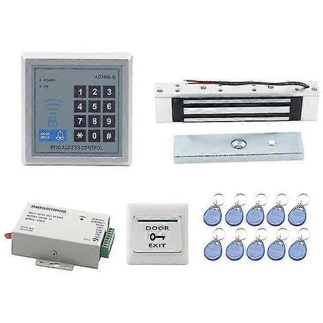 Rapanda – Kit de contrôle d'accès RFID – Ouvre-porte en verre – Serrure magnétique 180 kg – Alimentation 12V CC – Température -10 à +55 °C (1/5)