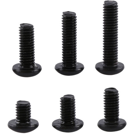 300pcs Coffret M3 Vis à six pans creux à tête hexagonale en acier allié et M3 Écrous hexagonale en acier allié, Assortiment Vis et écrous M3 x 4/5/6/8/10/12mm, Couleur Noir (1/5)