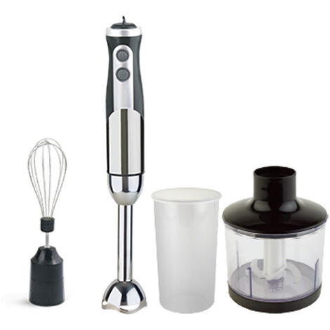 Ensemble mixeur multifonction 4 en 1 (comprend un hachoir à viande, un gobelet à jus de 500 ml et un batteur à œufs) (1/4)
