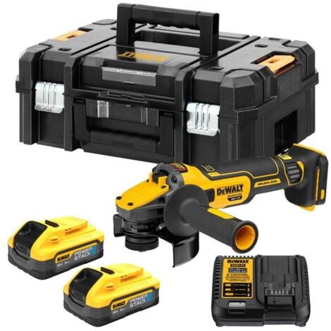 DeWalt DCG409H2T 18v XR 125mm High Power Grinder Kit with Powerstack Batteries (1/5)