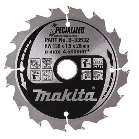 MAKITA B-33532 136 X 20 16T TCT BLADE (1/2)