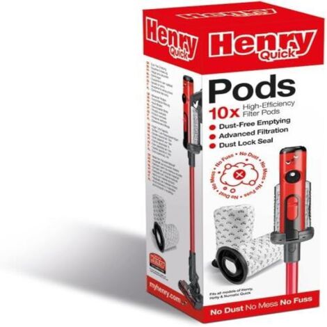 NUMATIC HENRY QUICK STICK VAC PODS - PACK 10 (1/2)
