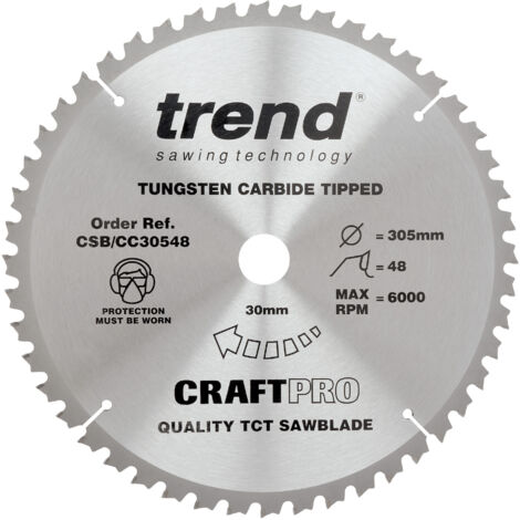 TREND SAW BLADE CROSSCUT 305 X 48T X 30 (1/3)
