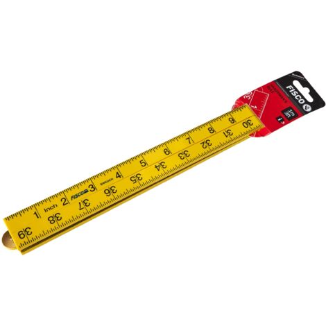 Fisco Yellow ABS Nylon Measuring Rule, 1 Meter (39 Inches), Durable and Precision-Designed