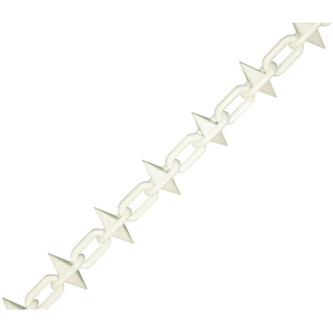 Faithfull Plastic Chain 6mm x 12.5m White Spiked FAICHPLWS612 (1/4)