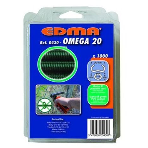 Edma Green Coated Steel Hog Ring Omega 20(100