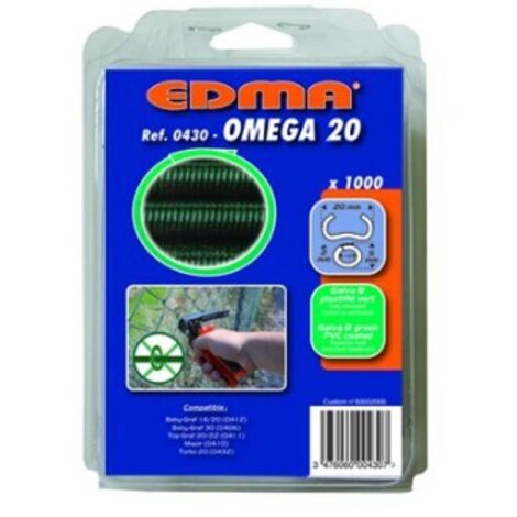 Edma Green Coated Steel Hog Ring Omega 20(100