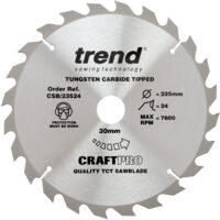 TREND CRAFT SAW BLADE 235 X 24T X 30