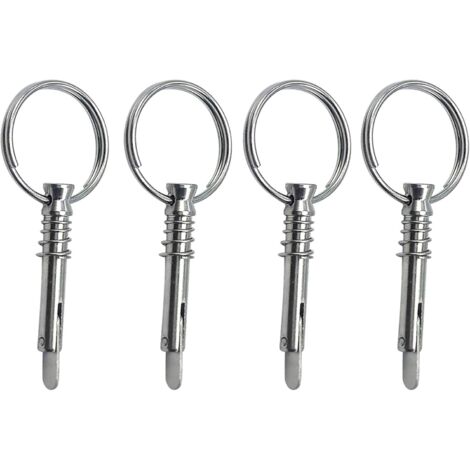 4 goupilles pour dessus Bimini, goupille à dégagement rapide de 1/4 "de diamètre avec came et ressort, goupilles de charnière amovibles en acier inoxydable 316 matériel marin (1/5)