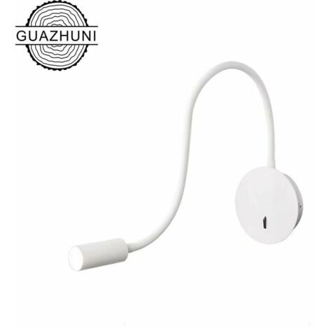 Applique murale Liseuse Applique Murale 3W LED 3000K Lampe de Lecture Col de Cygne Lampe, （Blanc） - (1/5)