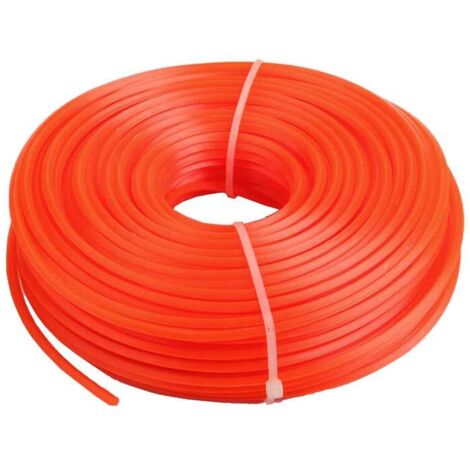 Ligne de débroussailleuse universelle 3,0 mm en nylon pour débroussailleuse à usage intensif pour coup de tête de tondeuse à gazon de jardin (carré 3 mm) (1/5)